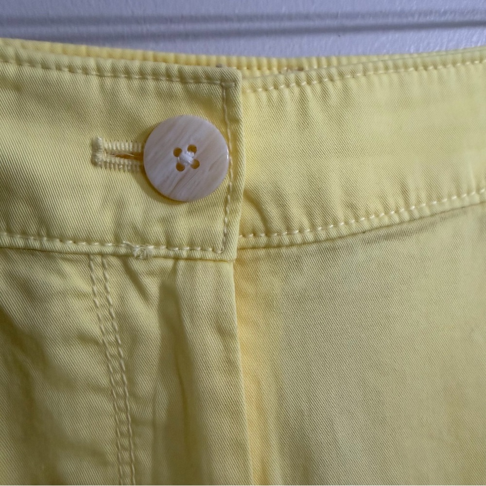 Loft Poplin Wide Leg Pants in Lemon Yellow - Picture 6 of 12